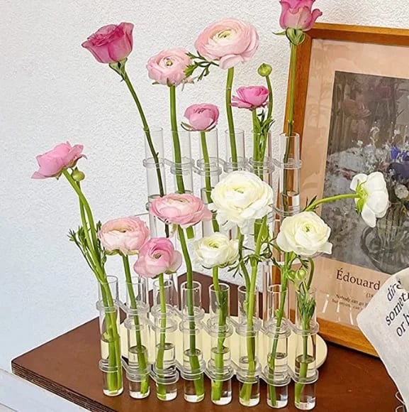 Hinged Flower Vase Test Tube, 8pcs Test Tubes Flower Vases Plant