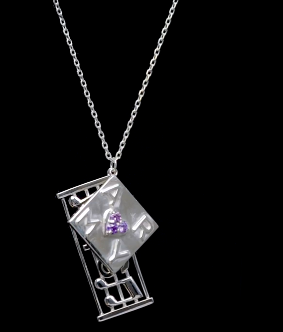 BTS×ARMY fans purple love S925 sterling silver necklace-BlingRunway
