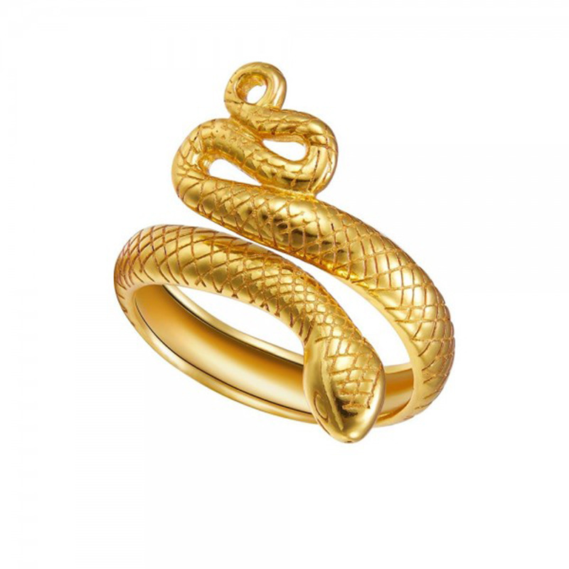 Golden Snake S925 Sterling Silver Ring-BilngRunway