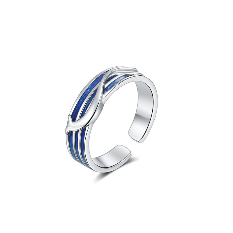 "Phoenix" Design S925 Silver Couple Ring-BlingRunway