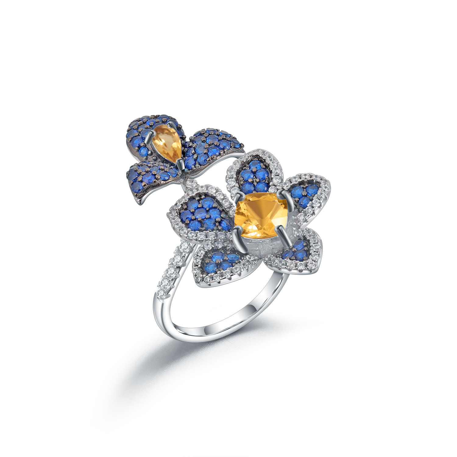 Natural Floral Design Handmade Collection S925 Sterling Silver Ring