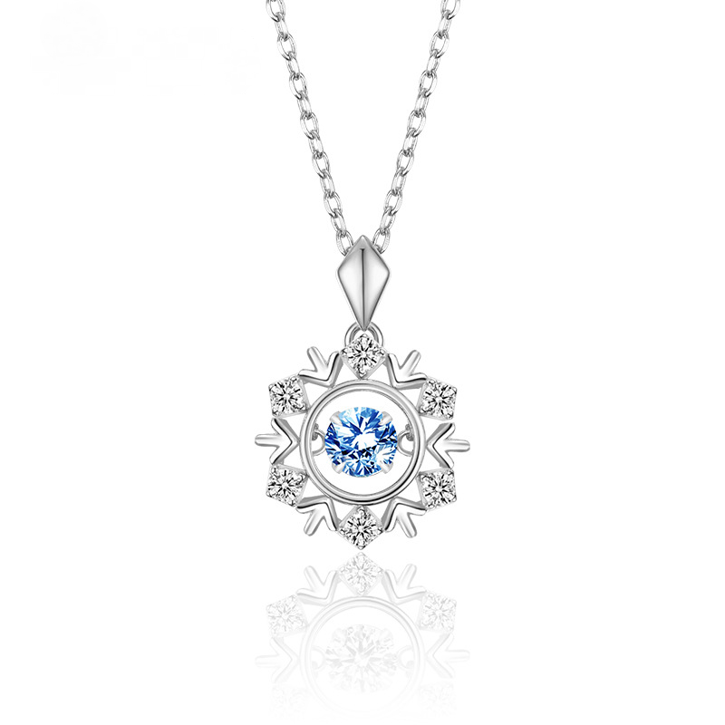 Heartbeat Series Snowflake S925 Sterling Silver Necklace-BlingRunway