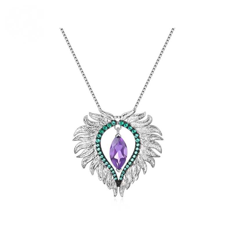 Angel's Embrace Design S925 Sterling Silver Necklace-BlingRunway