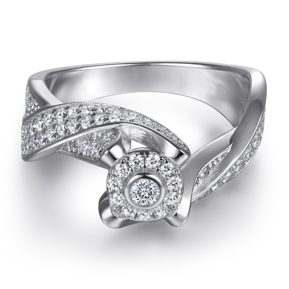 Romantic Curve Handmade Silver Ring-BilngRunway