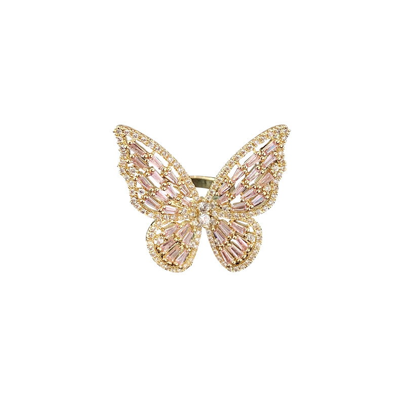 Luxury Zircon Butterfly Ring-BilngRunway