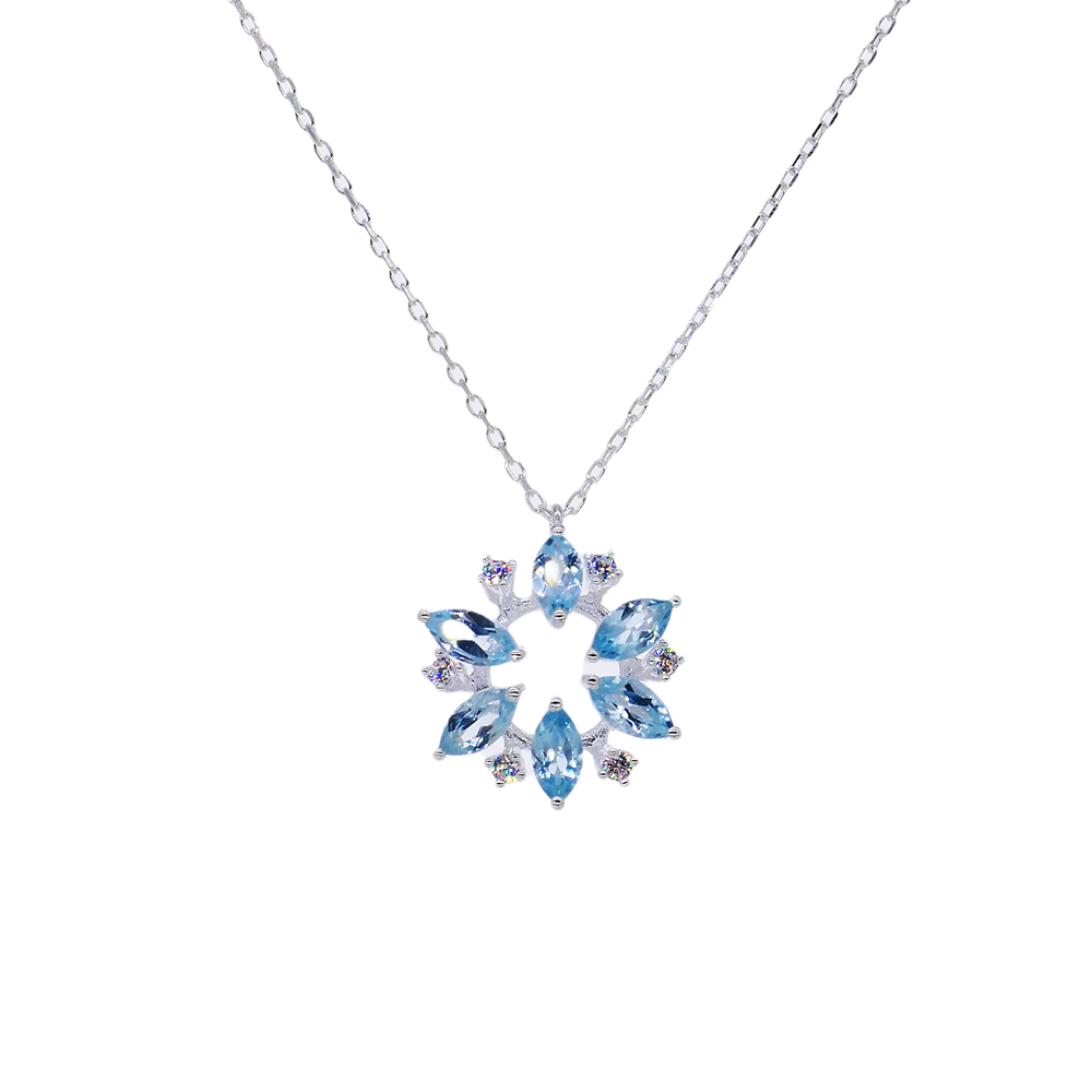 "Summer Snowflake" Handmade S925 Silver Necklace-BlingRunway