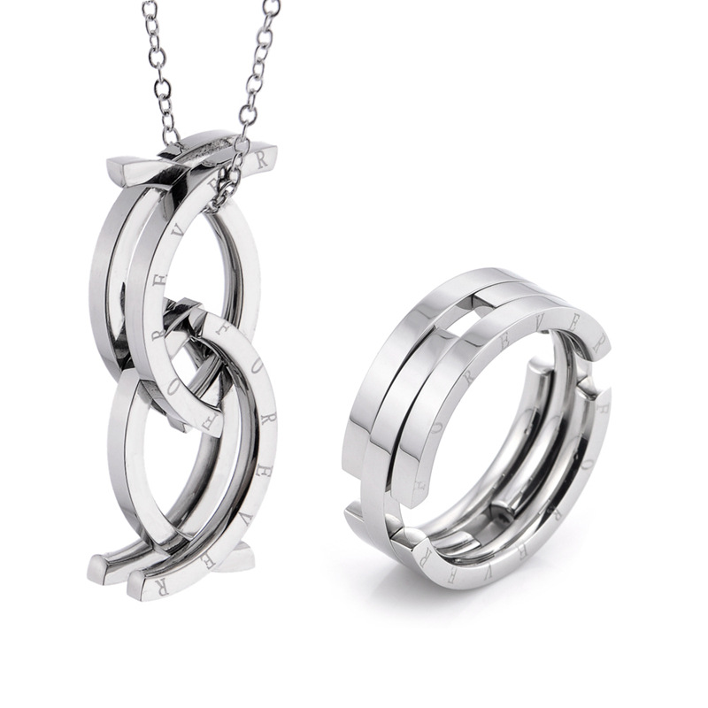 Tiktok same style titanium steel variable two shape handmade ring-BilngRunway