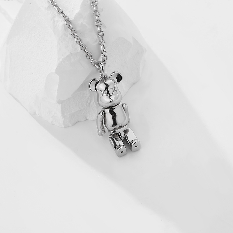 Bear Couple S925 Sterling Silver Necklace