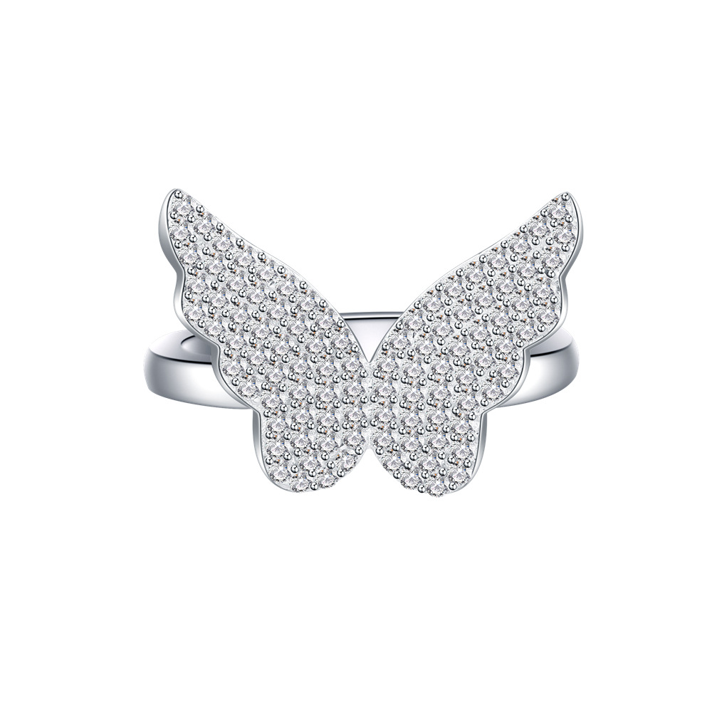 Peg-set Butterfly Handmade Collection S925 Sterling Silver Ring