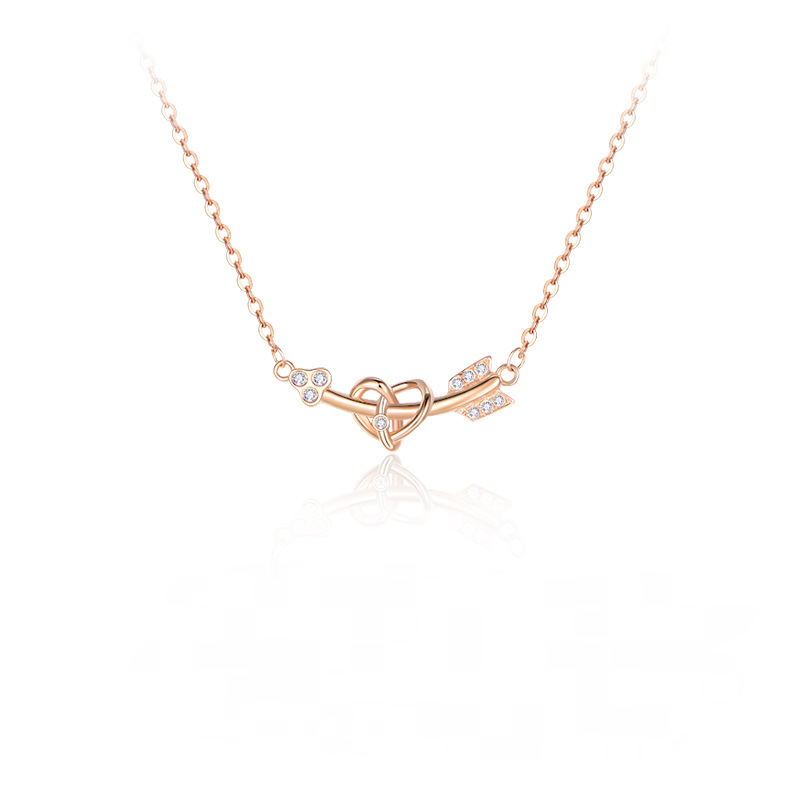 Cupid's Arrow Handmade 18K Gold Necklace-BlingRunway