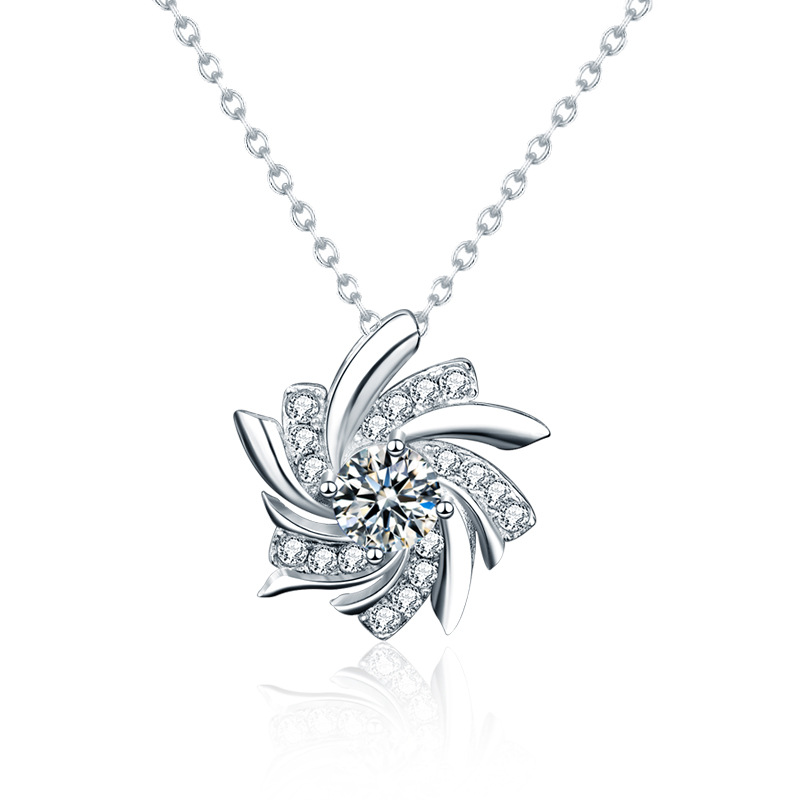 Heartbeat Series Windmill Women's S925 Sterling Silver Necklace-BlingRunway