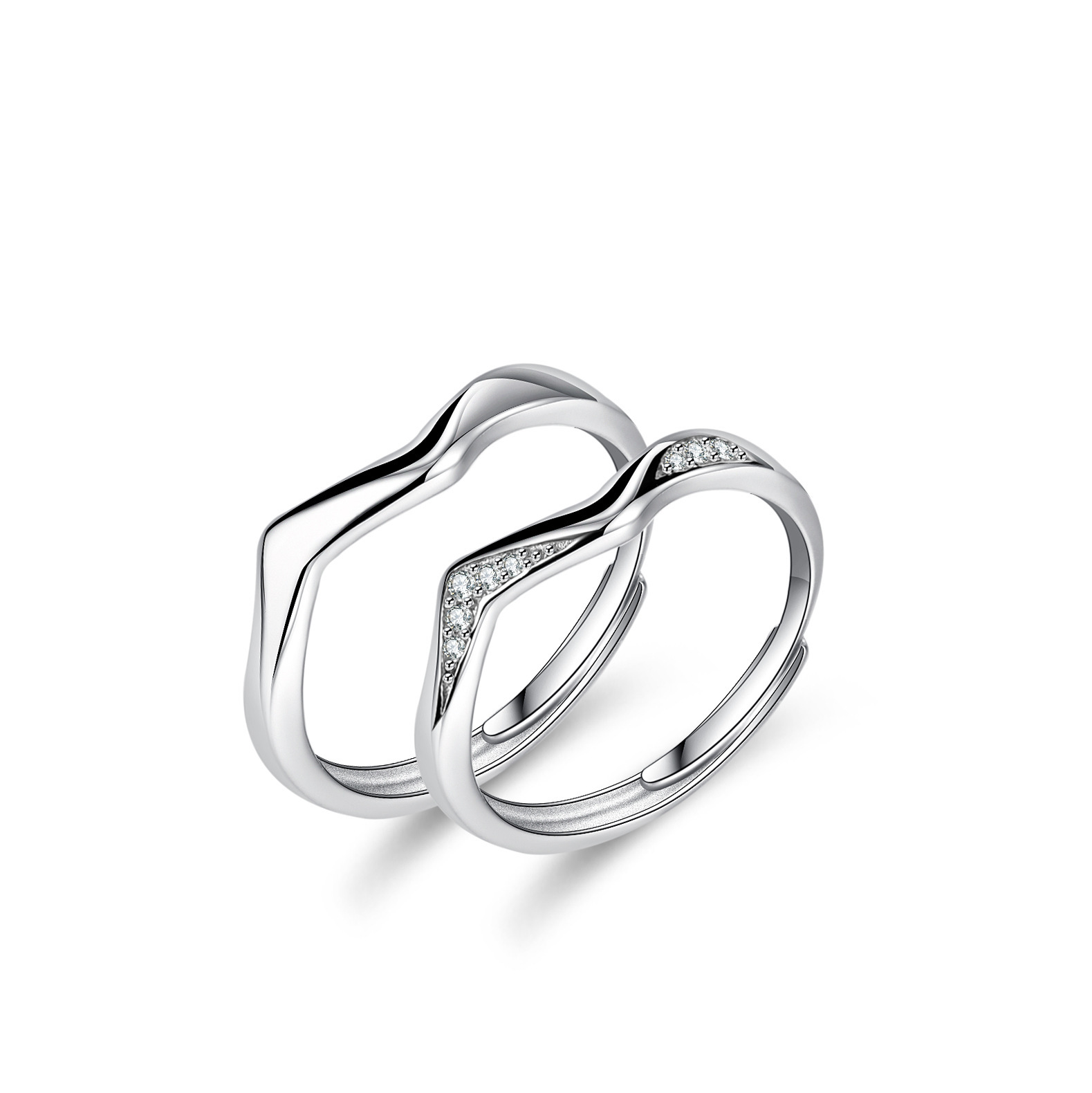 本日限定）OX JEWELRY Silver Curve Pinky Ring-