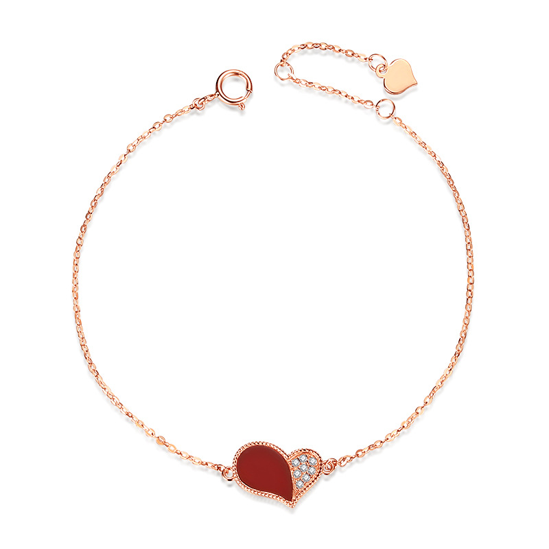 Asymmetric Heart Handmade Collection 18K Gold Bracelet-BlingRunway