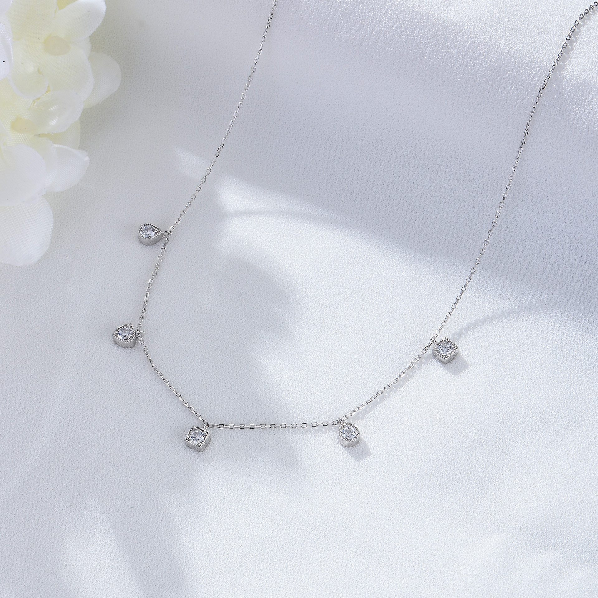 Classic Small Cube Sugar Handmade Series S925 Sterling Silver Necklace-BlingRunway