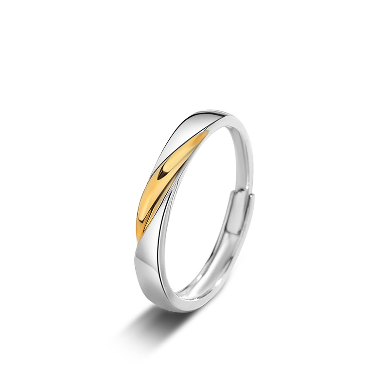 Sunset Glow S925 Sterling Silver Couple Ring