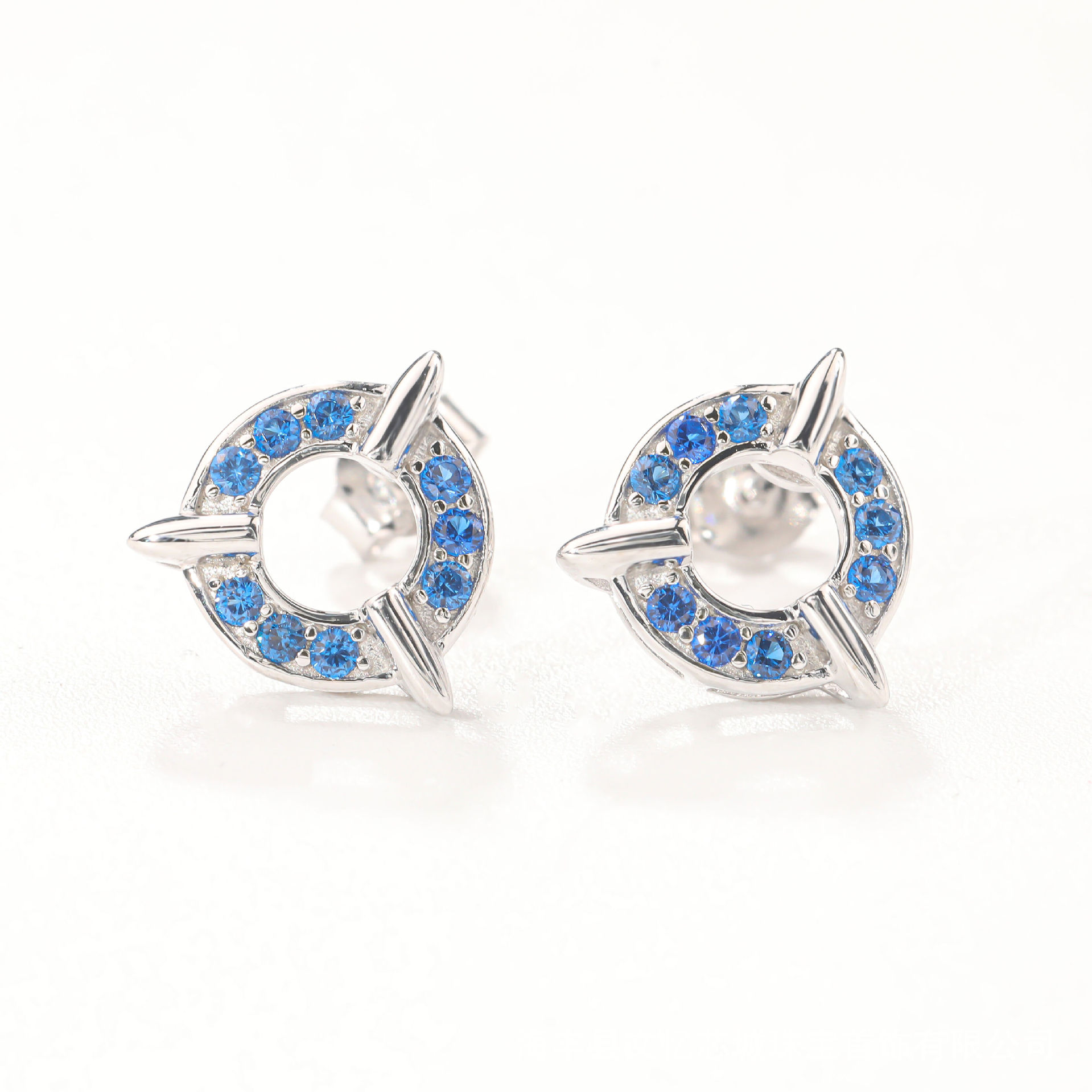 Artificial gemstone ring design S925 sterling silver earrings