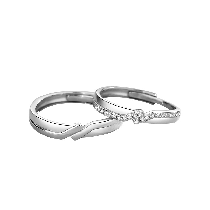 Promise S925 Sterling Silver Couple Ring-BlingRunway