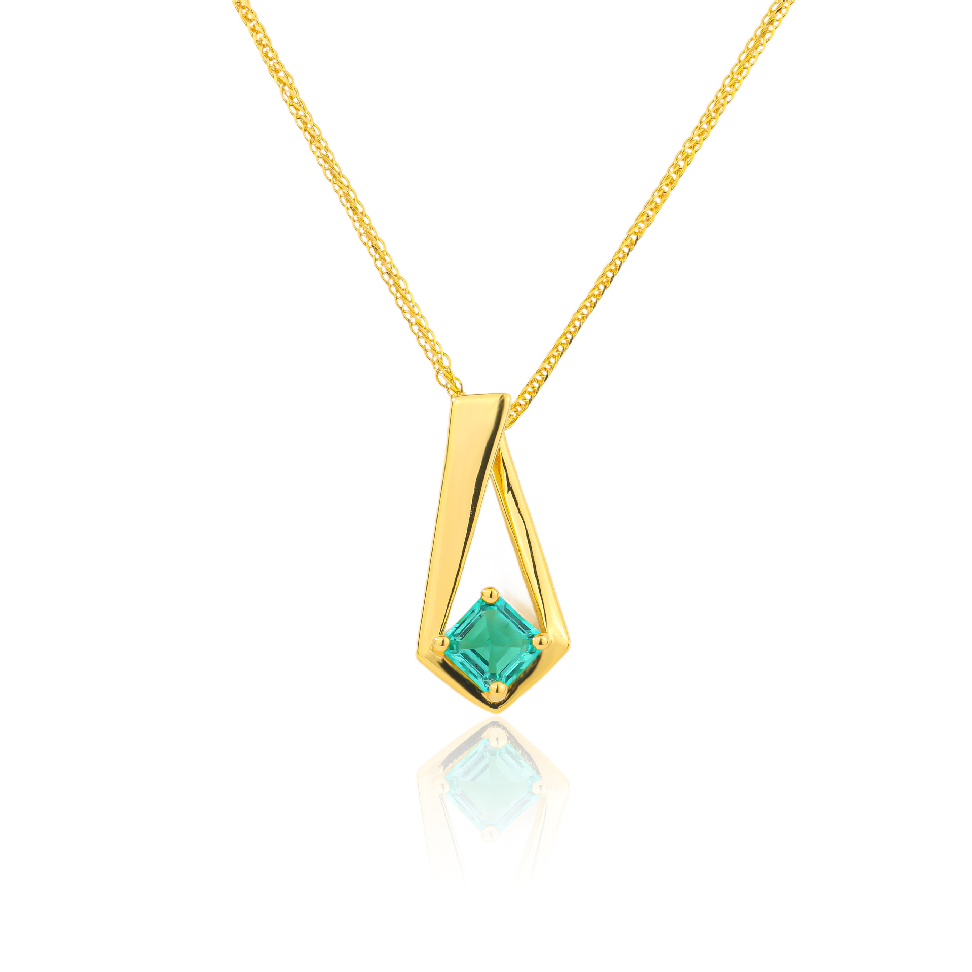 Clasp Design S925 Silver Cultured Gemstone Necklace-BlingRunway