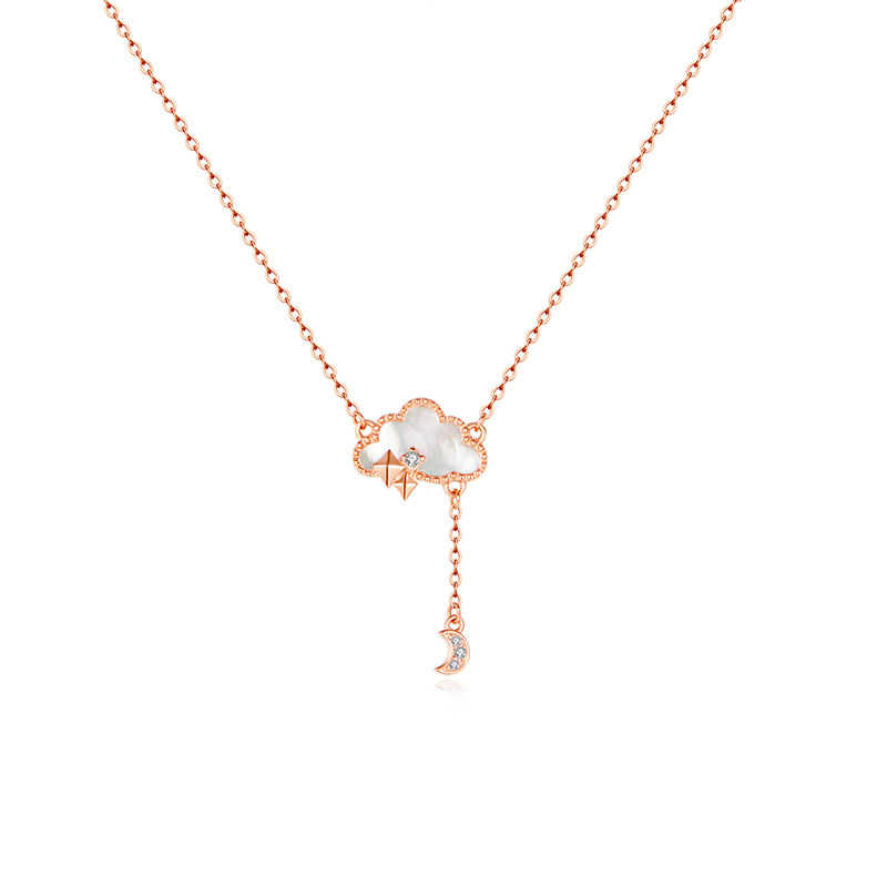 Stars and Clouds Handmade Series 18K Gold Necklace-BlingRunway