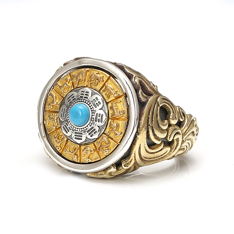 Turnable Zodiac Handmade Collection S925 Sterling Silver Ring