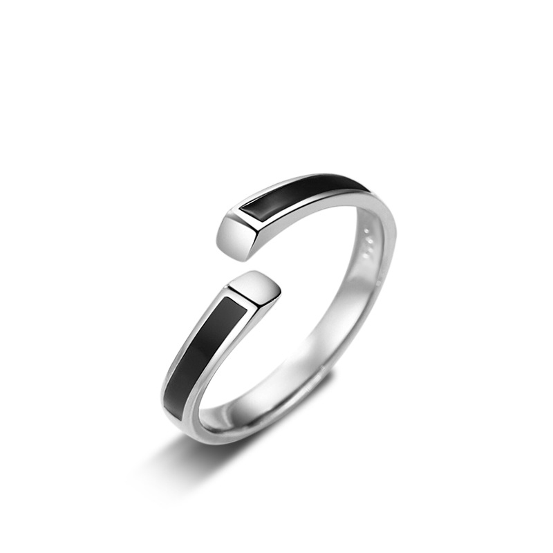 Simple Love S925 Sterling Silver Couple Ring-BlingRunway