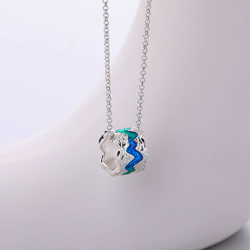 Gradient Starry Couple S925 Sterling Silver Necklace