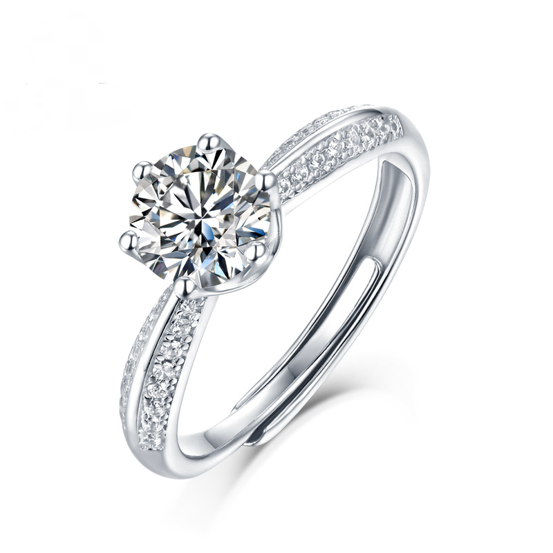 "Half of the Country" Moissanite S925 Silver Ring-BilngRunway