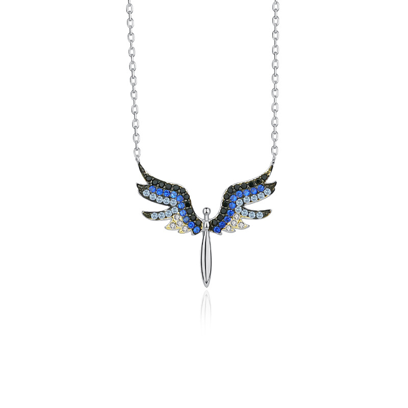 Angel Wings Handmade Series S925 Sterling Silver Necklace-BlingRunway