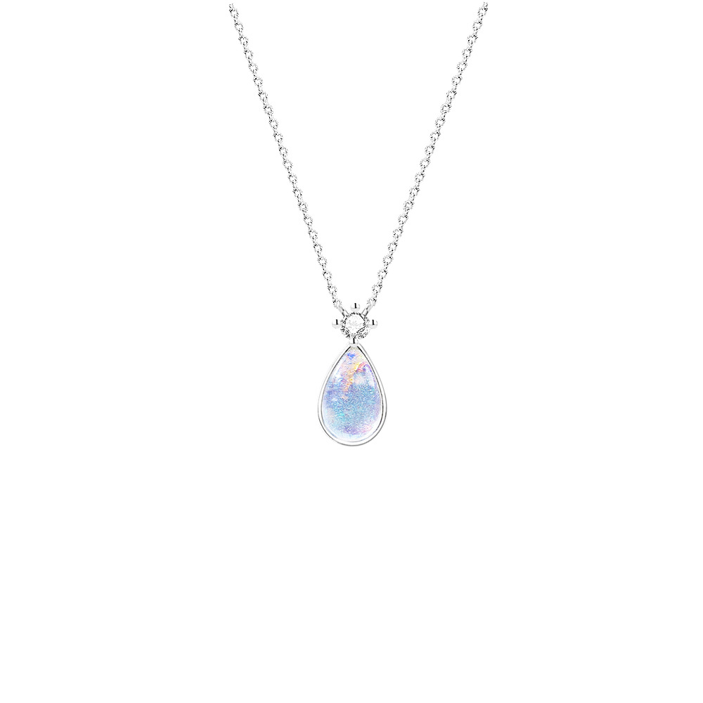 Aurora Series Mermaid Tears Pendant S925 Sterling Silver Necklace-BlingRunway