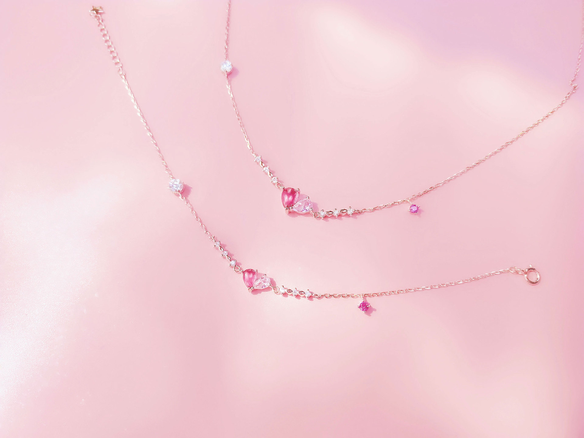 Aurora series two-color love necklace bracelet ring ear clip-BlingRunway