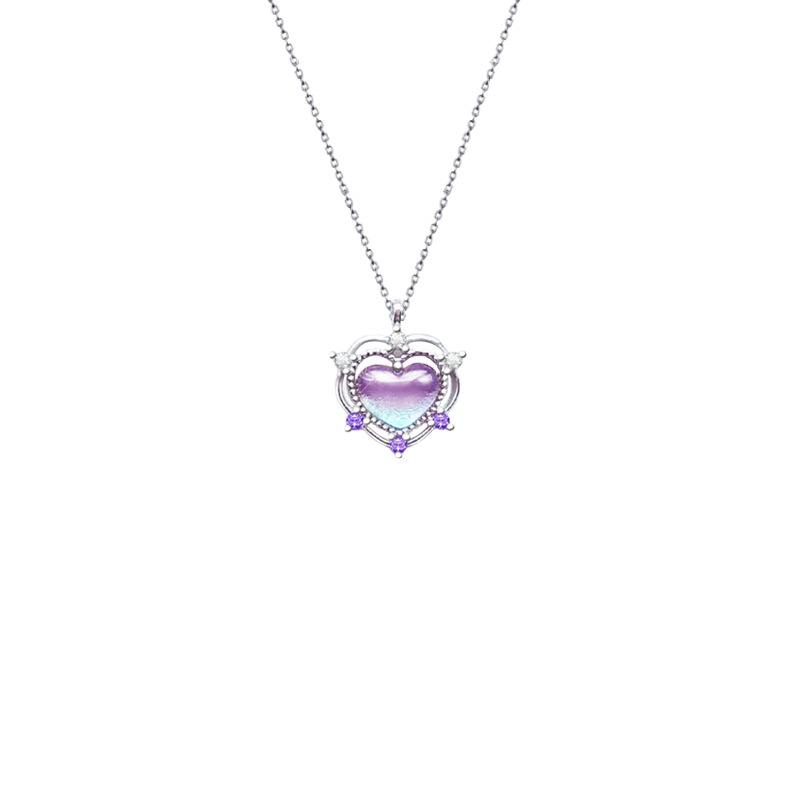 Aurora Series Bubble Love Pendant S925 Sterling Silver Necklace