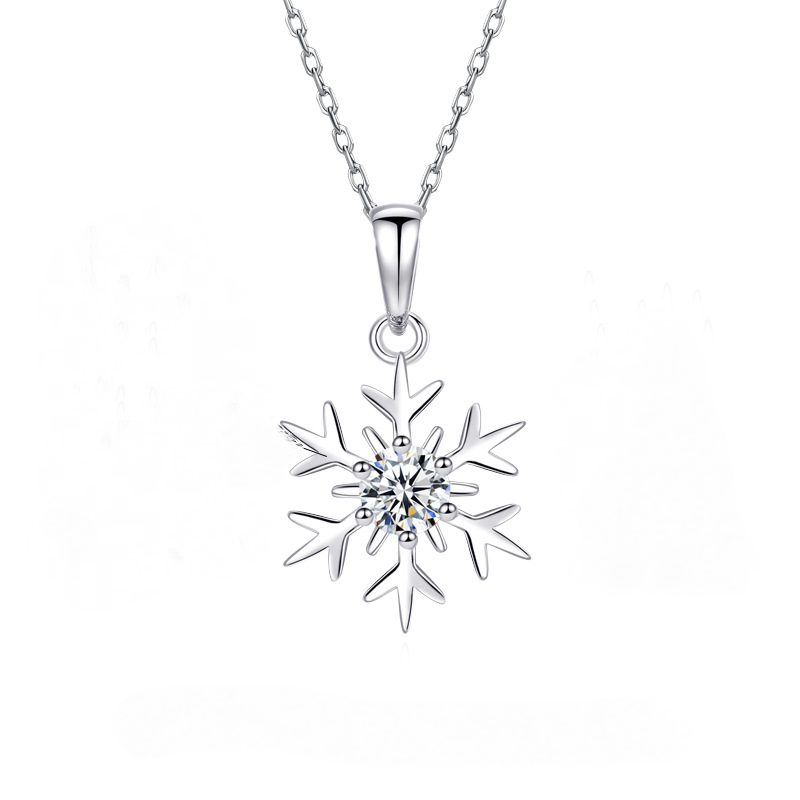 Handmade Collection Classic Fashion 18K Gold Snowflake Necklace