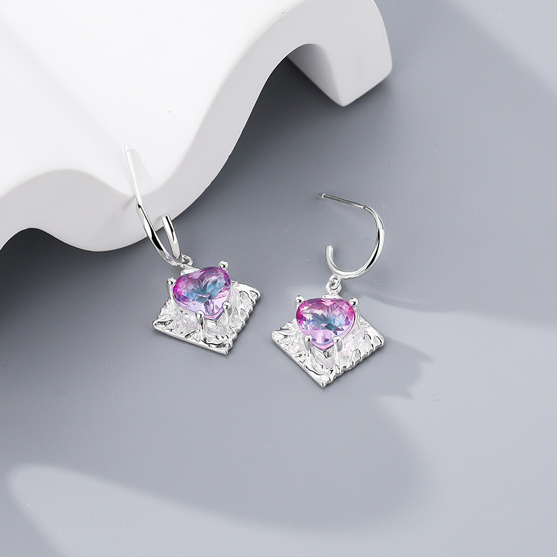 Square Tourmaline S925 Sterling Silver Earrings