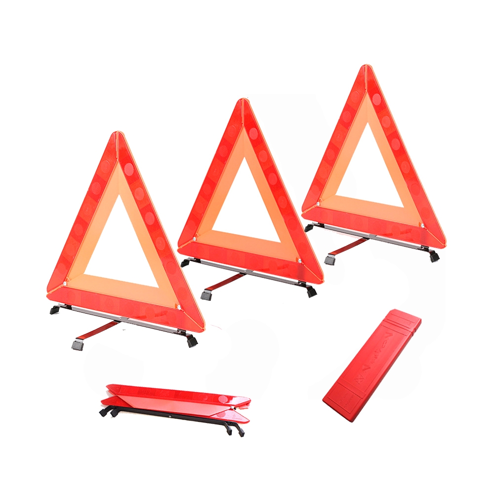 Foldable Safety Reflector Emergency Warning Triangle Kit for Roadside, Pack of 3
