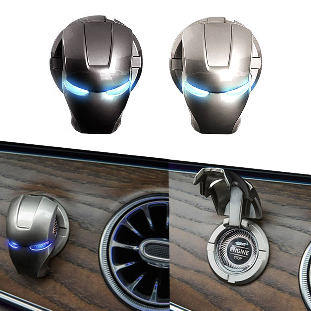 SEMTION Engine Start Stop Button Cover Push to Start Button Cover Universal for Cars (Alloy Material)