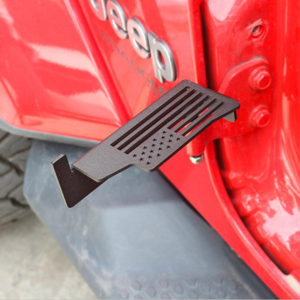 SEMTION Foot Pegs Front Door Foot Rest Pedals for Jeep Wrangler JL JLU