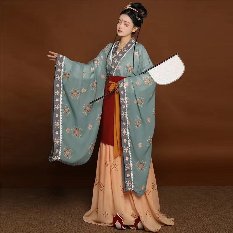 现货-【汉服】南宫辞-南北朝大袖襦交领魏晋汉服四件套On Sale 现货-【汉服】南宫辞-南北朝大袖襦交领魏晋汉服四件套On Sale