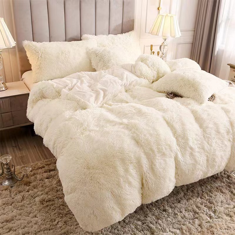 fluffy quilt set