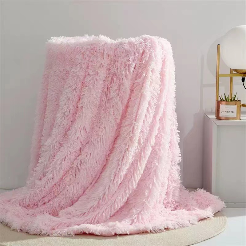 Textured Plush Furry Blanket 