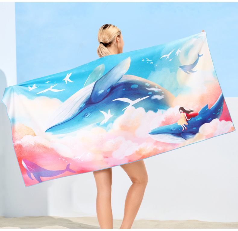 Double-sided Floral Beach Towel