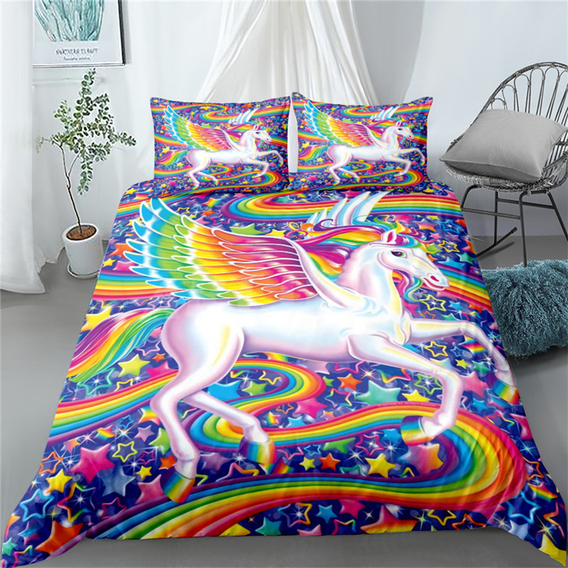 Cute Unicorn Bedding Sheet Set 
