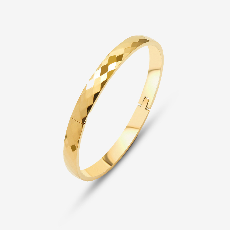 POD-3Minimalistic Diamond Pattern Bangle