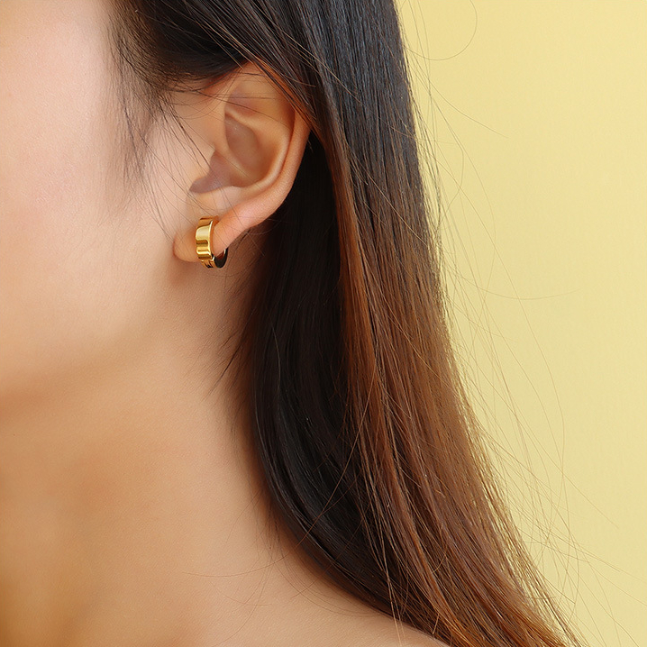 Simple No Piercing Small Chunky Ear Cuffs