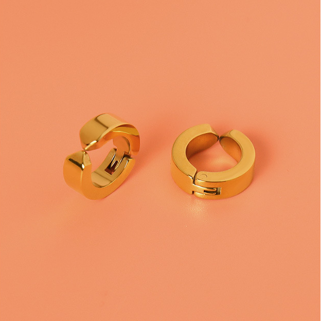 Simple No Piercing Small Chunky Ear Cuffs