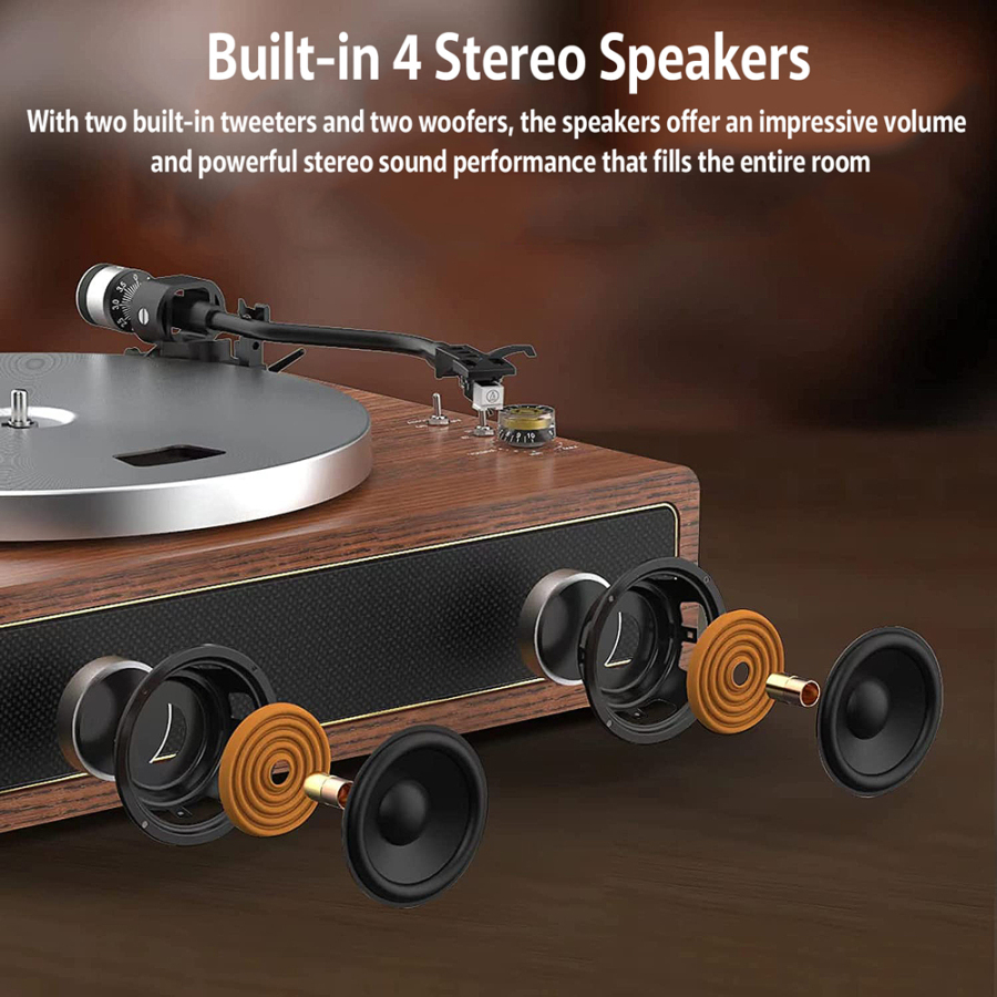 Vintage AllInOne Record Player R517 with High Fidelity Sound