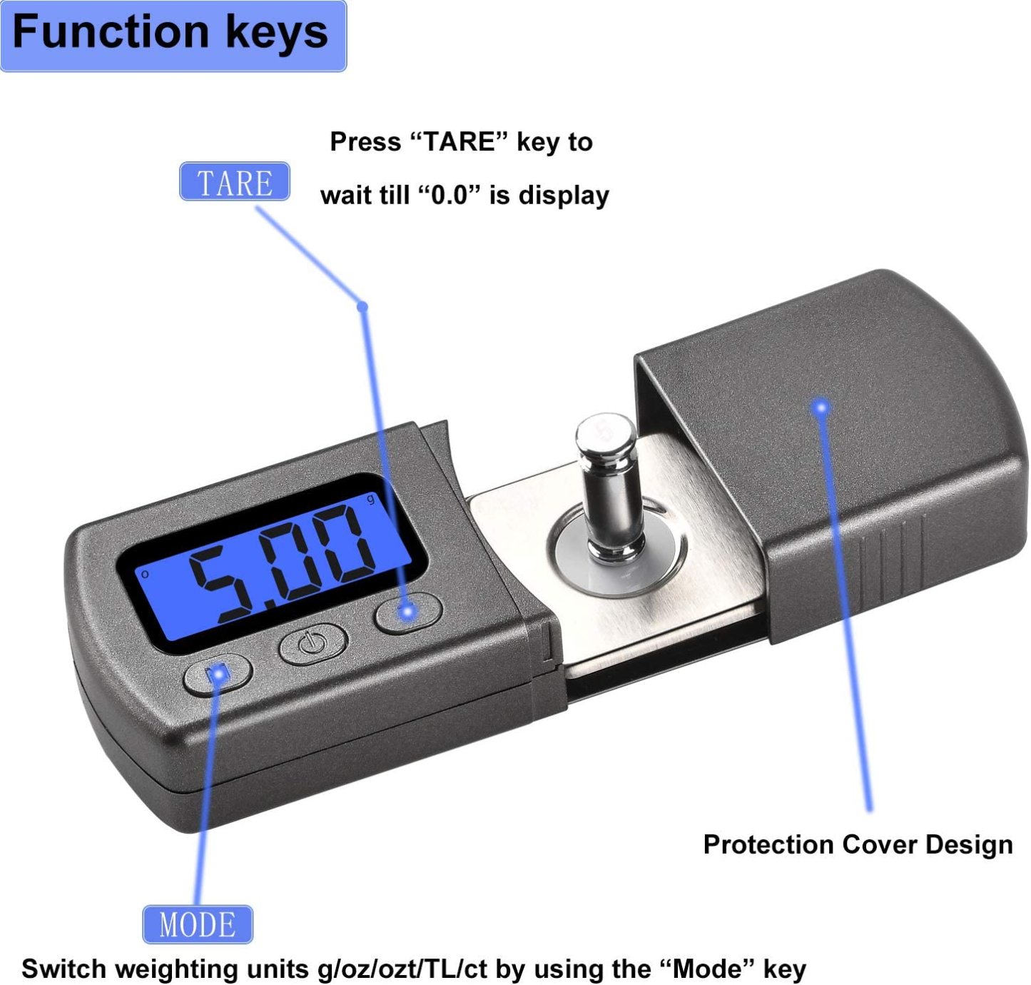 Digital Turntable Stylus Force Scale Gauge 0.01g/5.00g