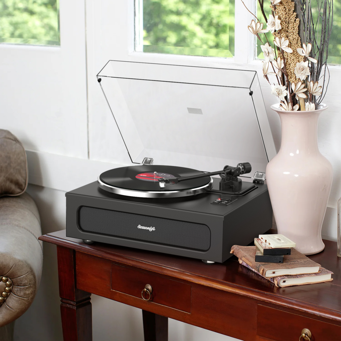 Upgraded All-in-One Record Player with High-Fidelity Sound