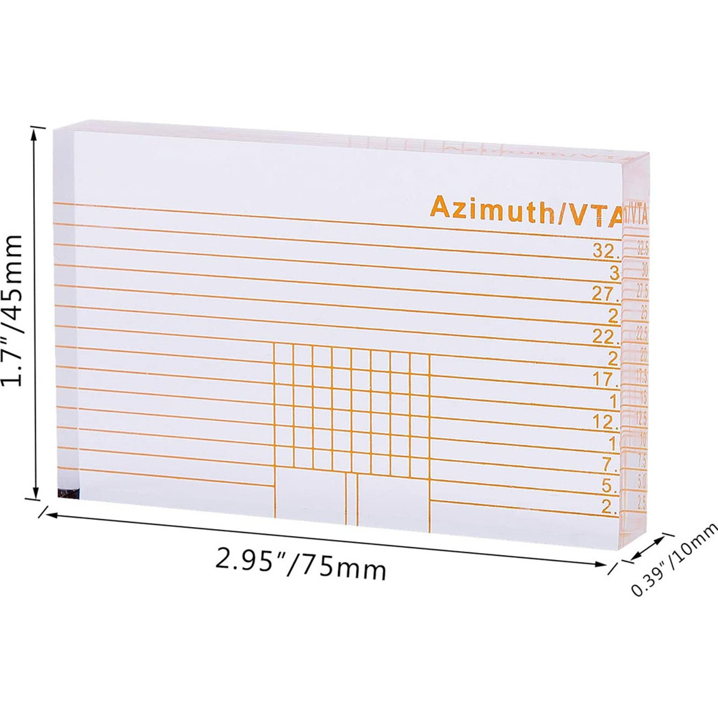 VTA Azimuth LP Vinyl Record Player Tonearm Cartridge Elevation Alignment Ruler