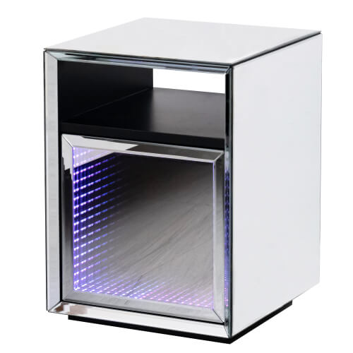 End Table with LED Nightstand