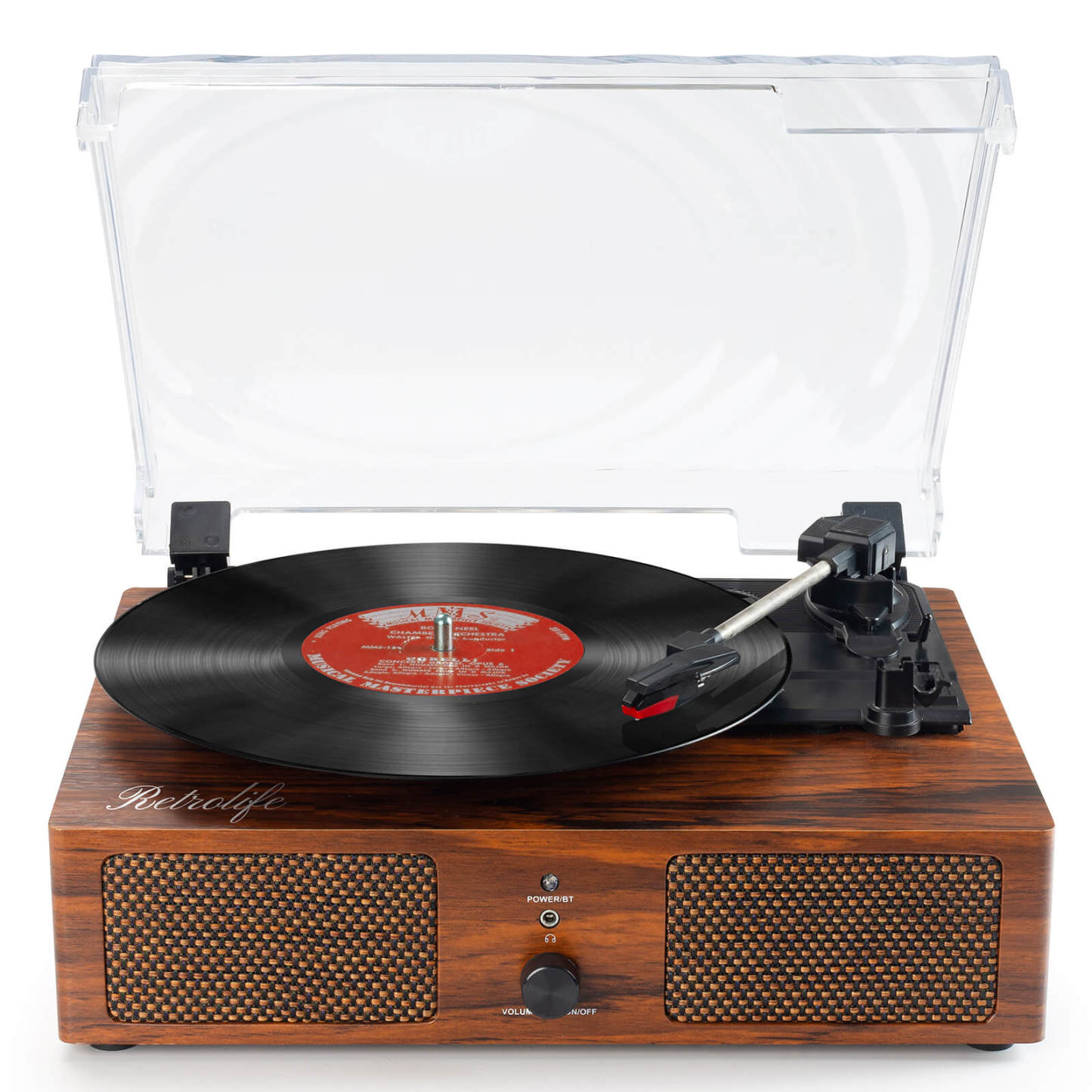 Record Player with radio in Vintage Wood Design